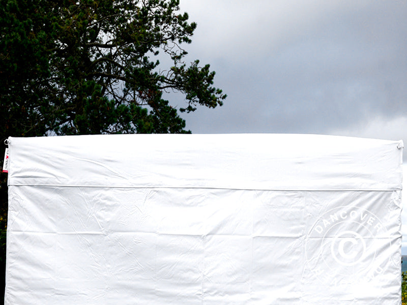 Snabbtält FleXtents® PRO Exhibition med sidoväggar, 3x3m, Vit, Flamhämmande