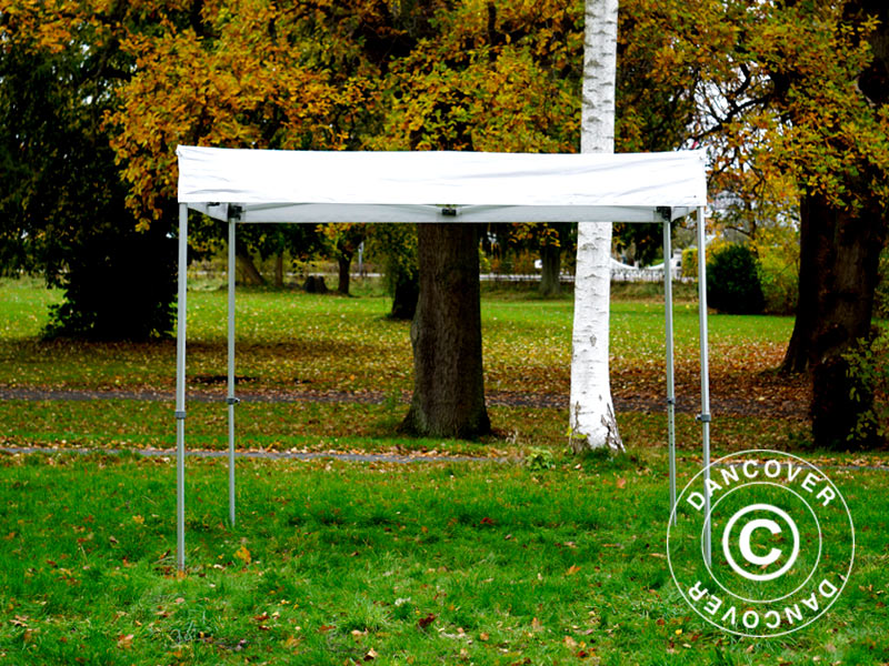 Snabbtält FleXtents® PRO Exhibition med sidoväggar, 3x3m, Vit, Flamhämmande