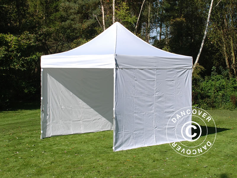 Snabbtält FleXtents PRO 3x3m Vit, Flamhämmande, inkl. 4 sidor