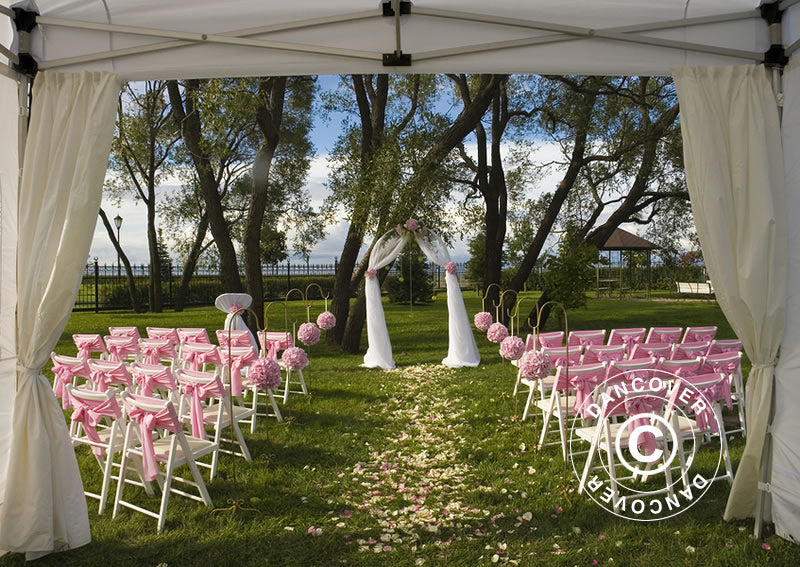 Snabbtält FleXtents PRO 3x3m Vit, Flamhämmande, inkl. 4 sidor