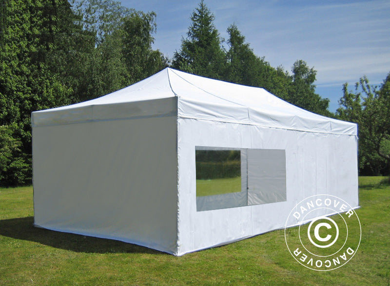 Snabbtält FleXtents Xtreme 50 4x8m Vit, Flamhämmande, inkl. 6 sidor