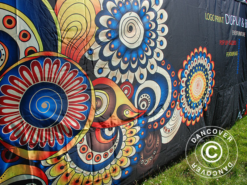 Snabbtält FleXtents PRO med fullt digitalt tryck, 4x6m, inkl. 4 sidor