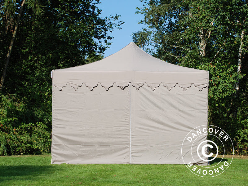 Snabbtält FleXtents PRO "Morocco" 4x8m Latte, inkl. 6 sidor