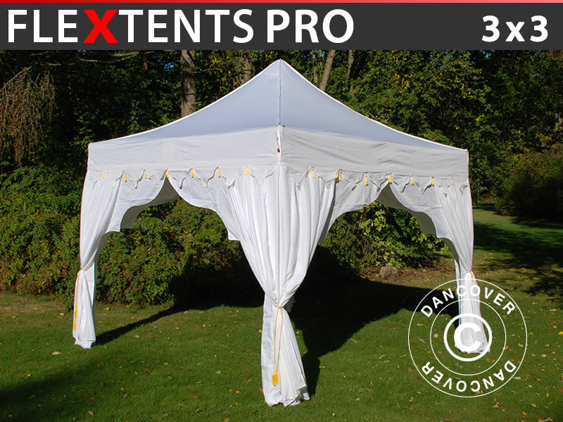 Snabbtält FleXtents PRO "Raj" 3x3m Vit/Guld