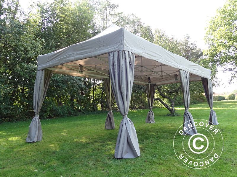 Snabbtält FleXtents PRO 3x6m Latte, inkl. 6 dekorativa gardiner