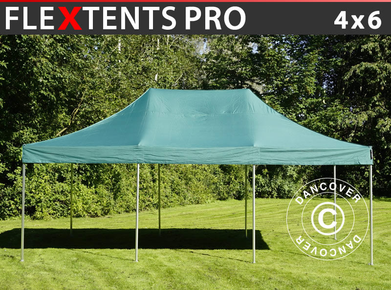 Snabbtält FleXtents PRO 4x6m Grön