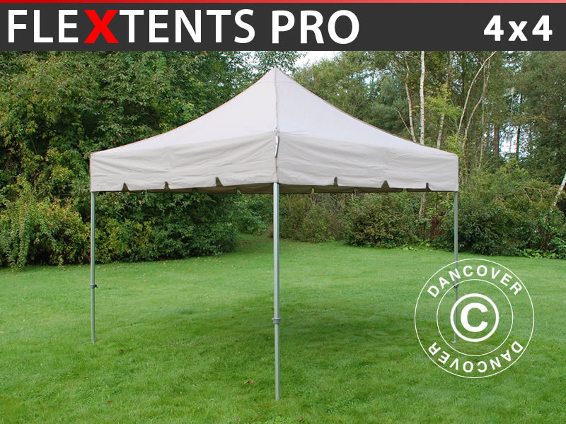 Snabbtält FleXtents PRO "Peaked" 4x4m Latte