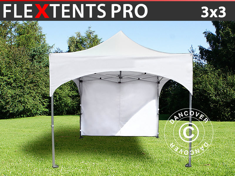 Snabbtält FleXtents PRO "Arched" 3x3m Vit, inkl. 4 sidor