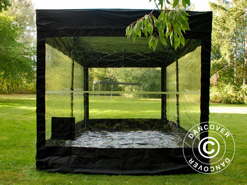 Hopfällbart garage, FleX Carcover, 2,5x5m, Svart