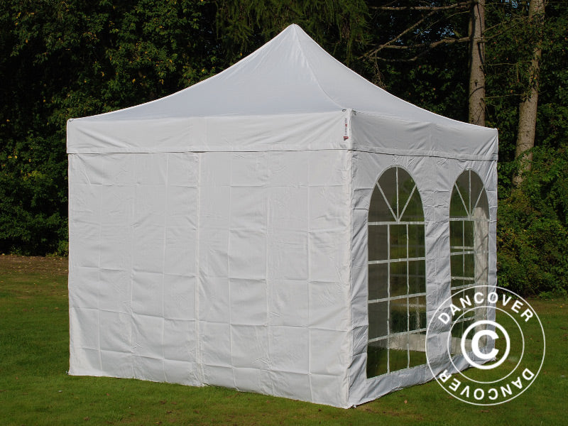 Snabbtält FleXtents PRO Vintage Style 3x3m Vit, inkl. 4 sidor
