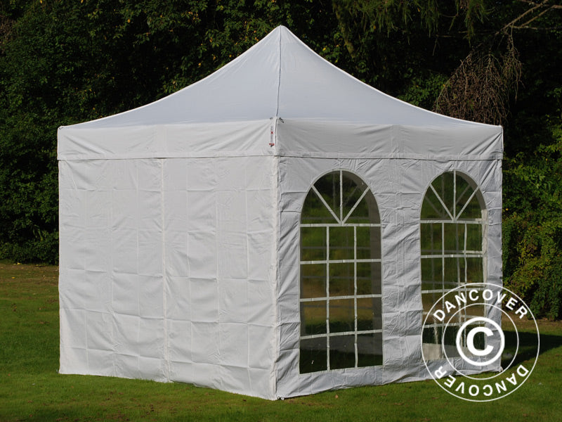 Snabbtält FleXtents PRO Vintage Style 3x3m Vit, inkl. 4 sidor