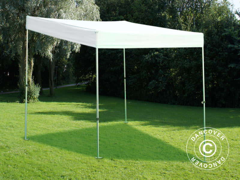 Snabbtält FleXtents PRO Trapezo 3x3m Vit, inkl. 4 sidor