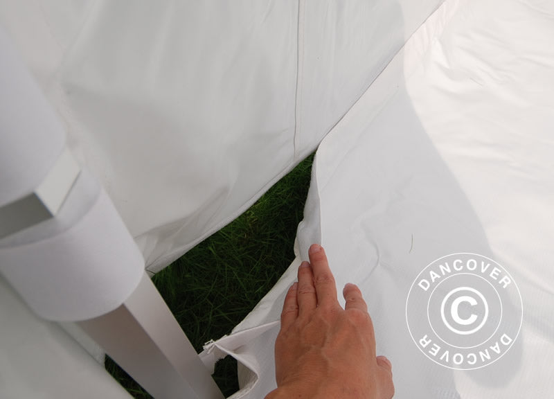 Snabbtält FleXtents PRO Trapezo 3x3m Vit, inkl. 4 sidor