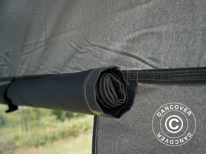 Snabbtält FleXtents PRO Trapezo 3x6m Grå, inkl. 4 sidor