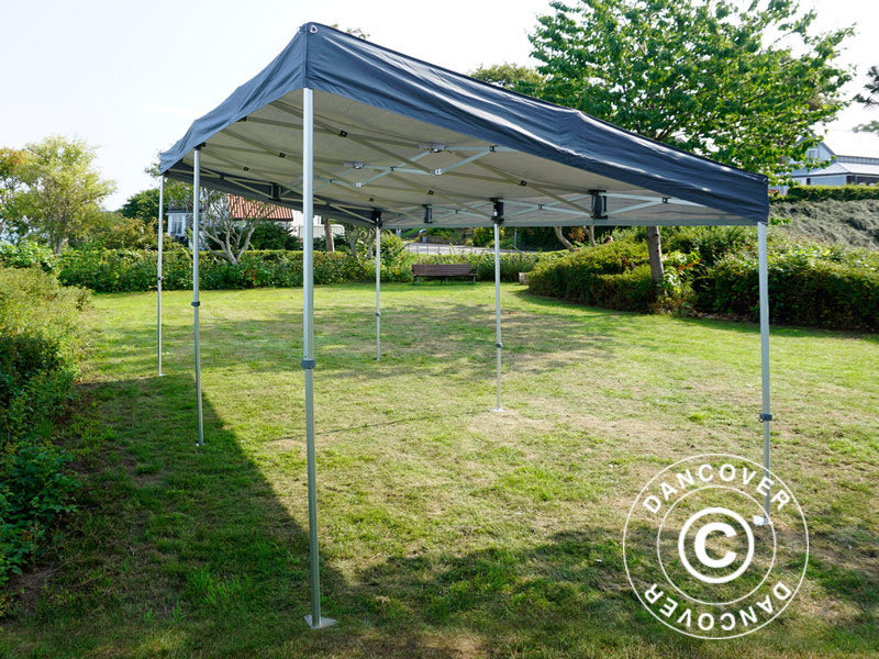 Snabbtält FleXtents PRO Trapezo 3x6m Grå, inkl. 4 sidor