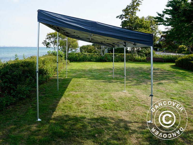 Snabbtält FleXtents PRO Trapezo 3x6m Grå, inkl. 4 sidor