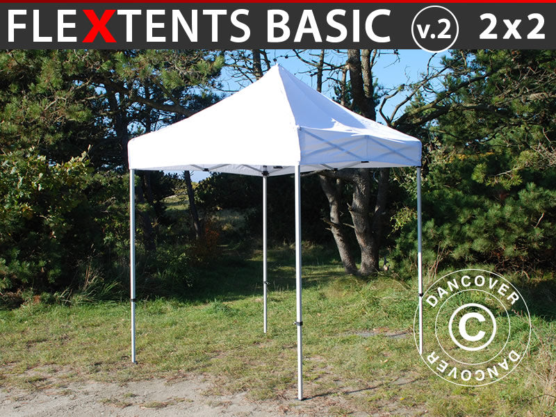 Snabbtält FleXtents Basic v.2, 2x2m Vit
