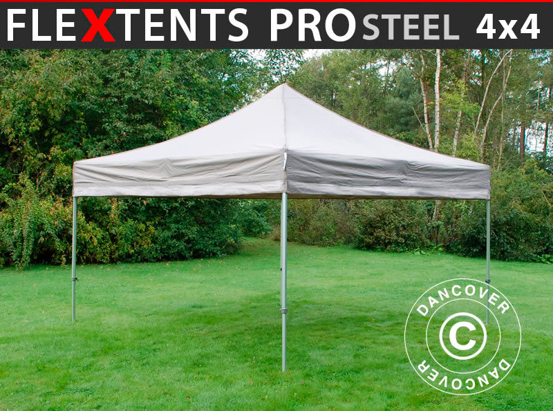 Snabbtält FleXtents PRO Steel 4x4m Latte