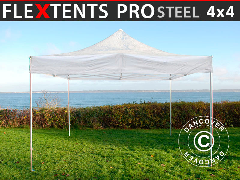 Snabbtält FleXtents PRO Steel 4x4m Transparent