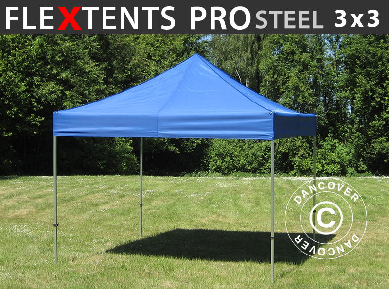 Snabbtält FleXtents PRO Steel 3x3m Blå