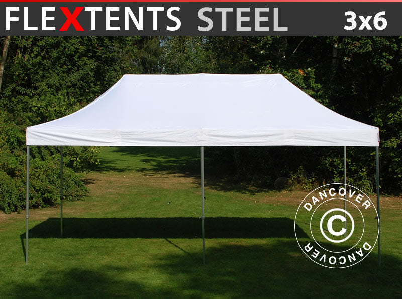 Snabbtält FleXtents Steel 3x6m Vit