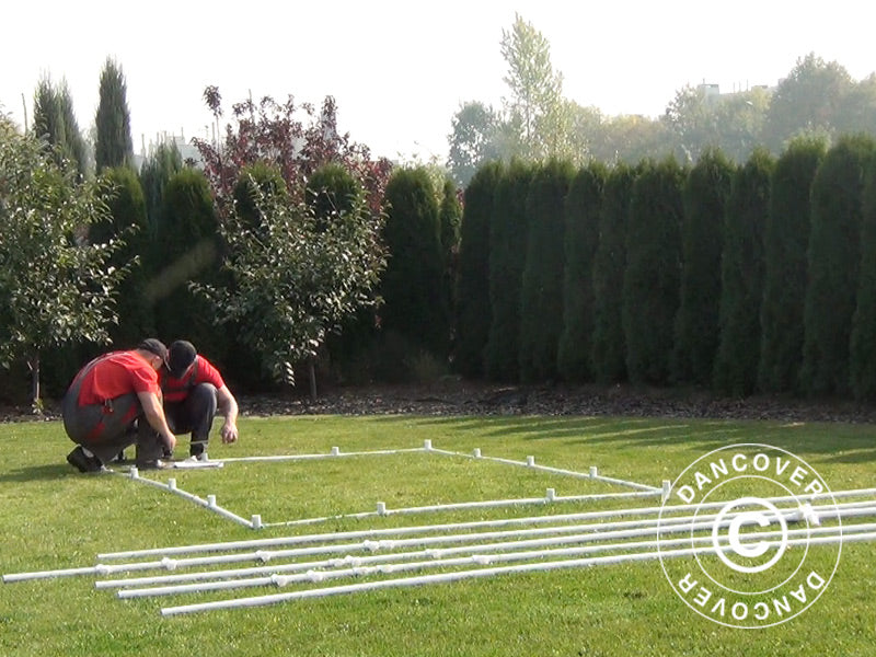 Tunnelväxthus 130, 2,2x4x1,9m, 8,8m², Transparent