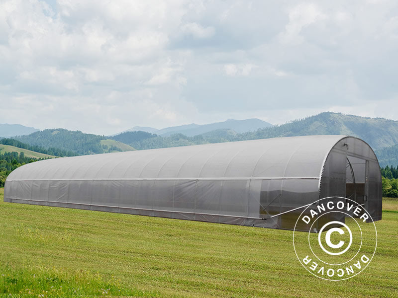 Kommersiell växthustunnel, 9,7x16x3,95m, Transparent