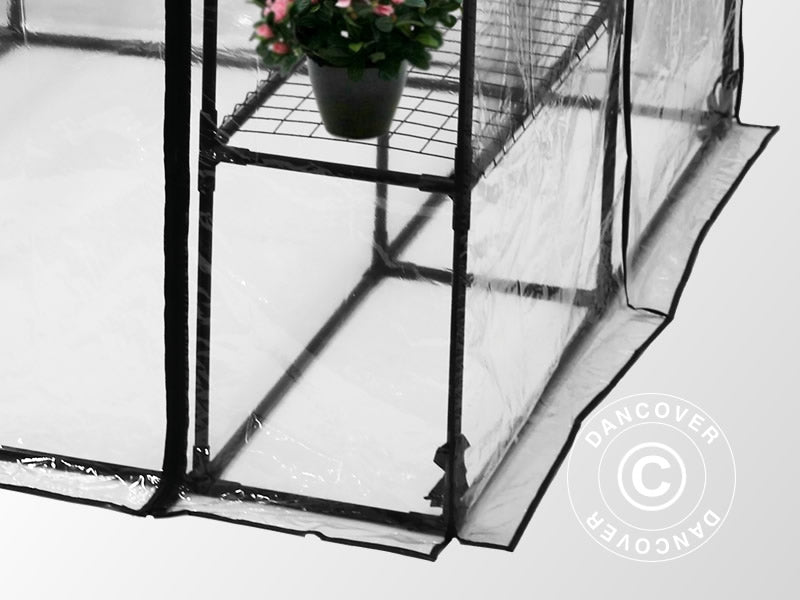 Tunnelväxthus XL, 1,43x1,43x1,95m, Transparant