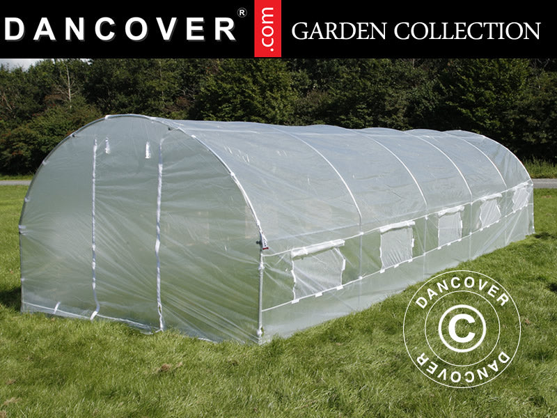 3x8x2m Greenhouse Tunnel Transp. Foil 180mic