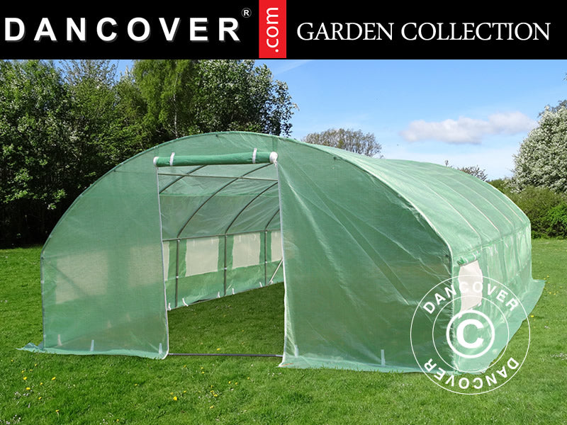 4x6,6x2m Greenhouse Tunnel Transp. PE Green