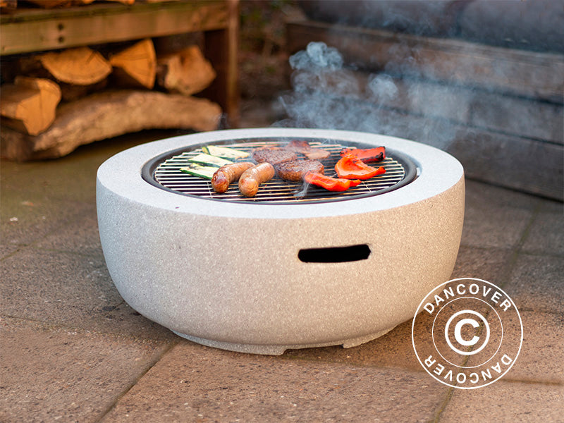 Eldstad, Ø60x35cm, Grå/Svart