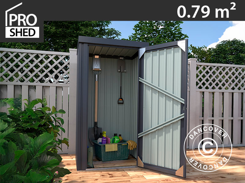 Redskapsbod, stålskåp 0,98x0,81x1,8m, 0,79m², ProShed®, Antracit