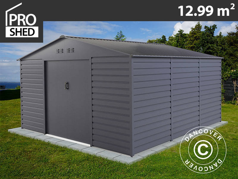 Redskapsbod 3,4x3,82x2,05m, 12,99m², ProShed®, Antracit