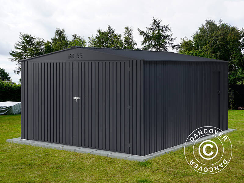 Metallgarage 3,8x4,8x2,32m, 18,24m², ProShed®, Antracit