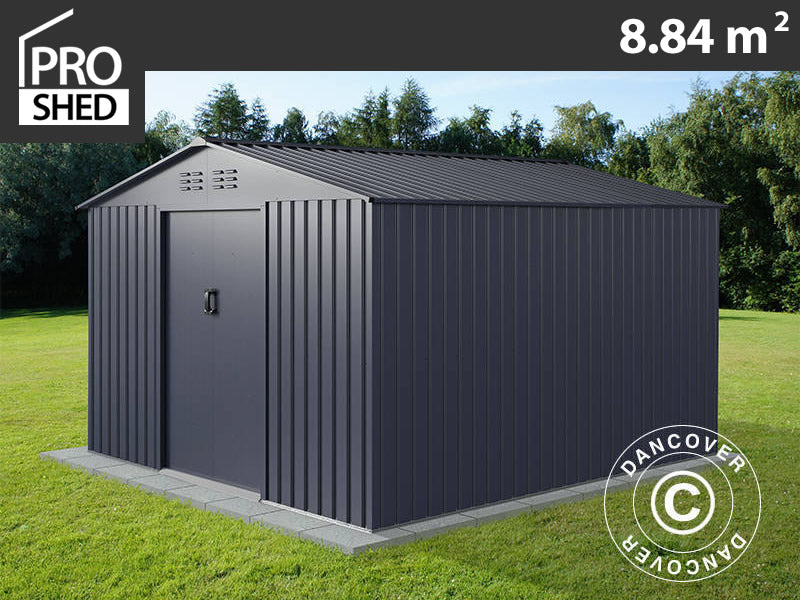 Redskapsbod 2,77x3,19x1,92m, 8,84m², ProShed®, Antracit