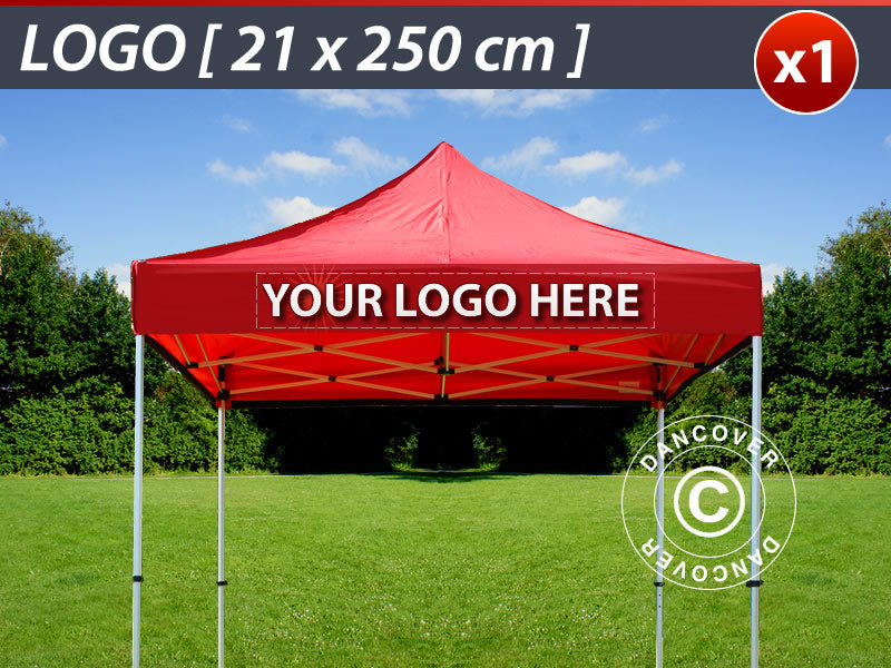 1 St. FleXtents tryck på takkappa 21x250cm, centrerat