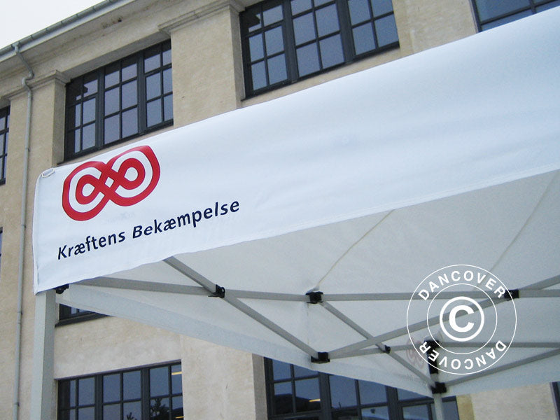 1 St. FleXtents tryck på takkappa 21x590cm, placerat till höger