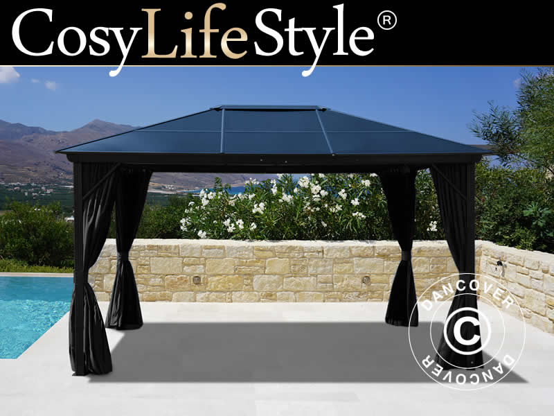 Gazebo Santa Barbara Alu+ 3x4m Black (YS1002)