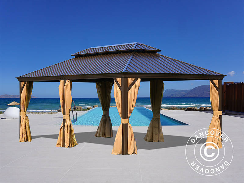 Gazebo Santa Fe Alu+ 3,65x6m Brown (YS1025)