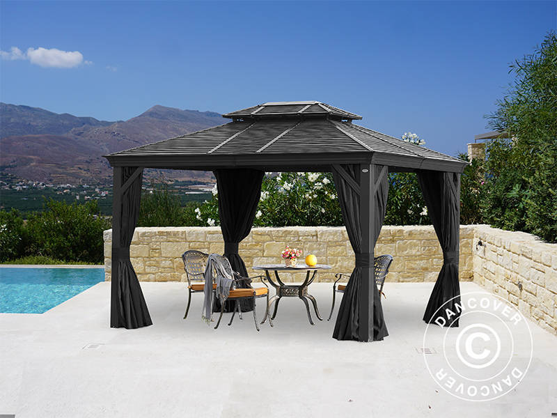 Gazebo San Bruno Alu+ 3x4m Black (YS1012)