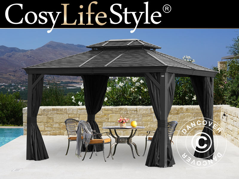 Gazebo San Bruno Alu+ 3x4m Black (YS1012)