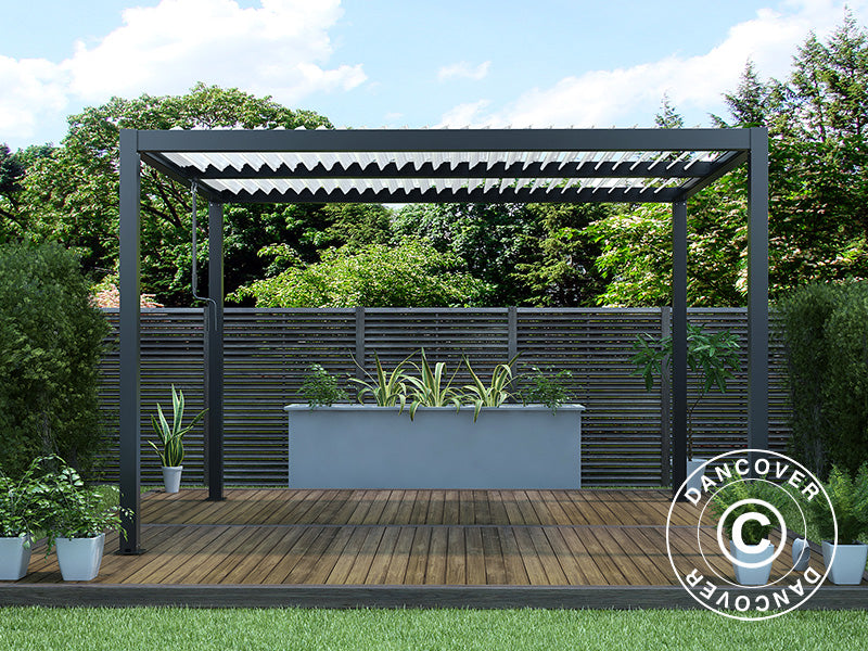 Pergola Gazebo San Pablo Alu+ 3x4m Black/White
