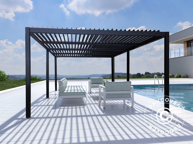 Pergola Gazebo San Pablo Alu+ 3x5,8m Black