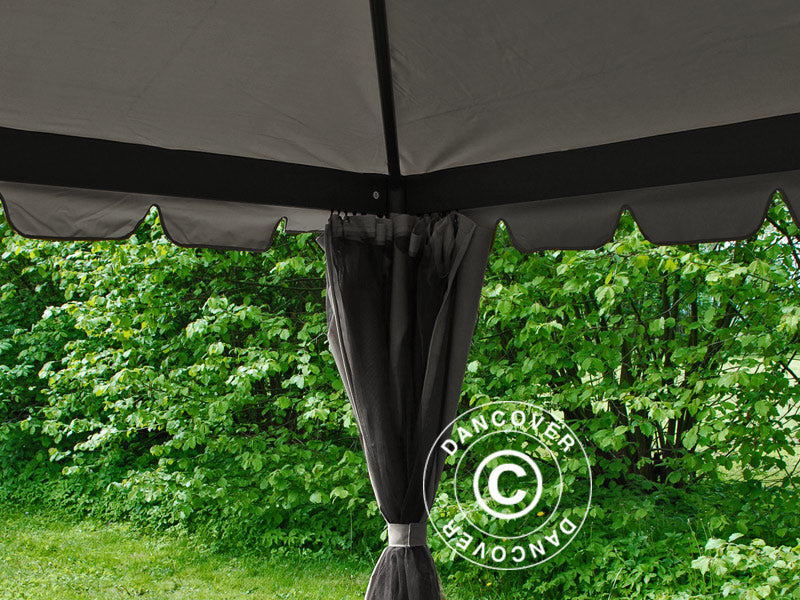 3x3m Gazebo OSIRIS Peaked Valance Grey