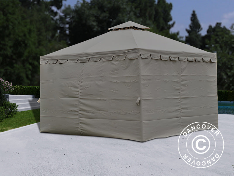 4x4m Gazebo OSIRIS Peaked Valance Grey