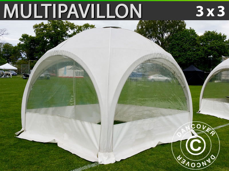 Kupoltält Multipavillon 3x3m, Vit