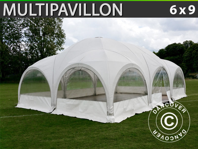 Kupoltält Multipavillon 6x9m, Vit