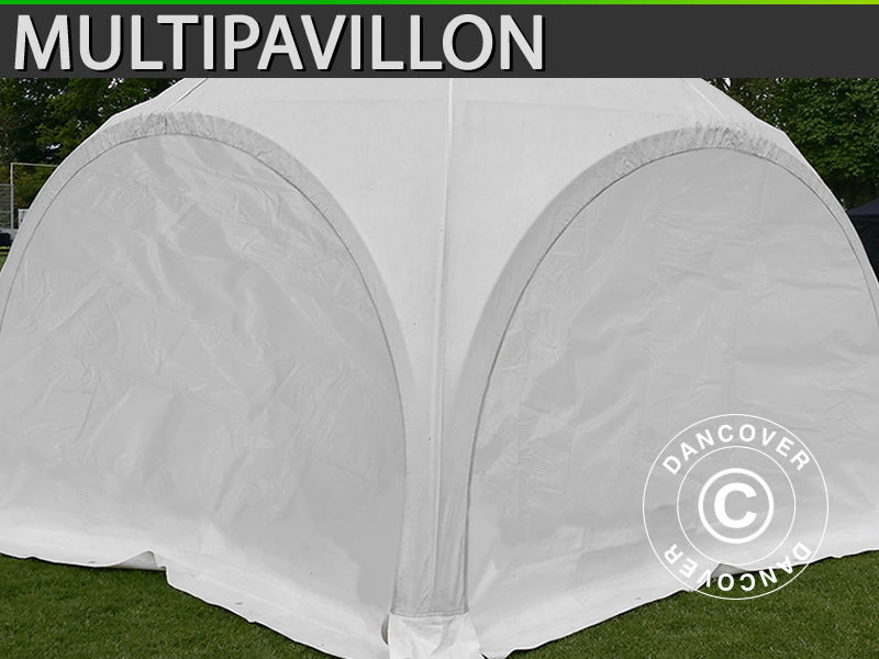 Kupoltält Multipavillon sidovägg 3x1,95m, Vit