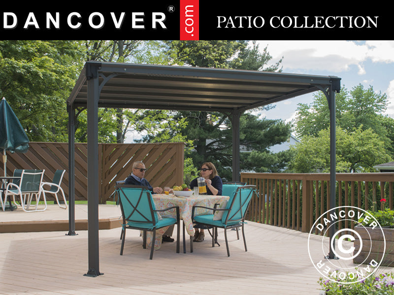 Paviljong Milano 3000, Palram/Canopia, 3,09x3,09x2,25m, Grå