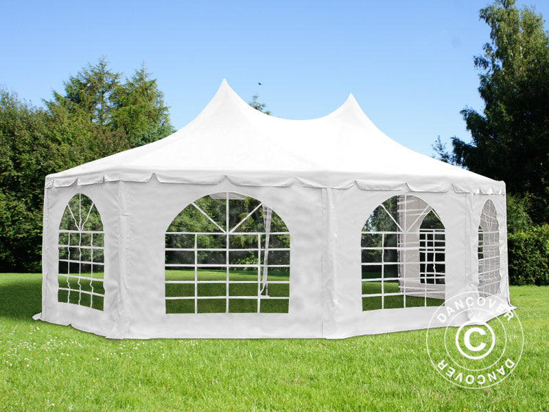 Åttakantigt Partytält Elegance PRO 6,8x5m, PVC